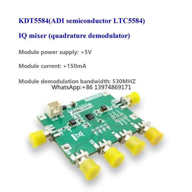 Alt view image 2 of 3 - LTC5584 High Performance IQ Mixing Module Quadrature Demodulator Lower Mixer 1.4GHz 30MHz Demodulation