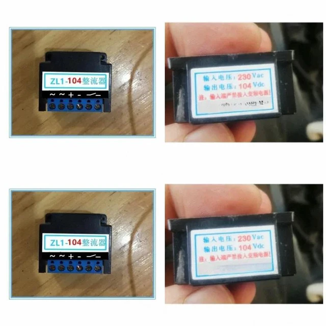 Alt view image 2 of 4 - Motor Brake Rectifier Module ZL1-104 AC230V Input DC104V Output Brake Power Supply Rectifier Replacement