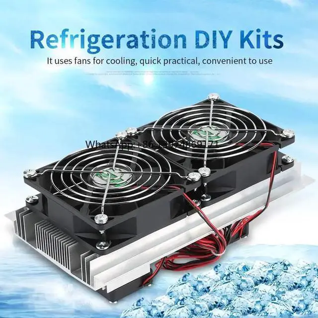 Alt view image 3 of 3 - 120W Thermoelectric Peltier Cooling System Kit 200×115×8.5mm Semiconductor Refrigeration Module With Double Fans