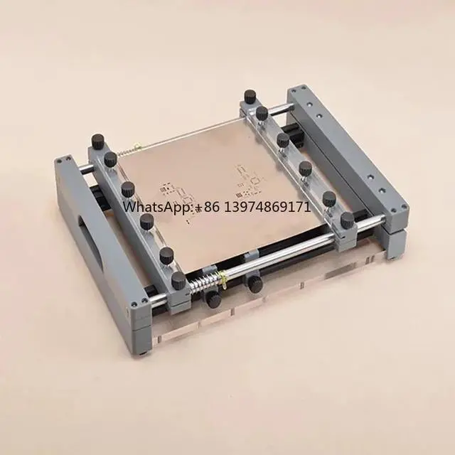 Alt view image 3 of 3 - 250x250MM Manual PCB Stencil Printer Desktop SMT Screen Printing Machine Precision Alignment for Solder Paste