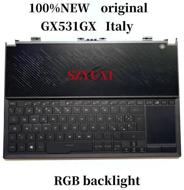 Main image of 100%Italy IT For GX531 GX531G GX531GX laptop keyboard Palmrest Assembly TOP cover C case RGB backlight