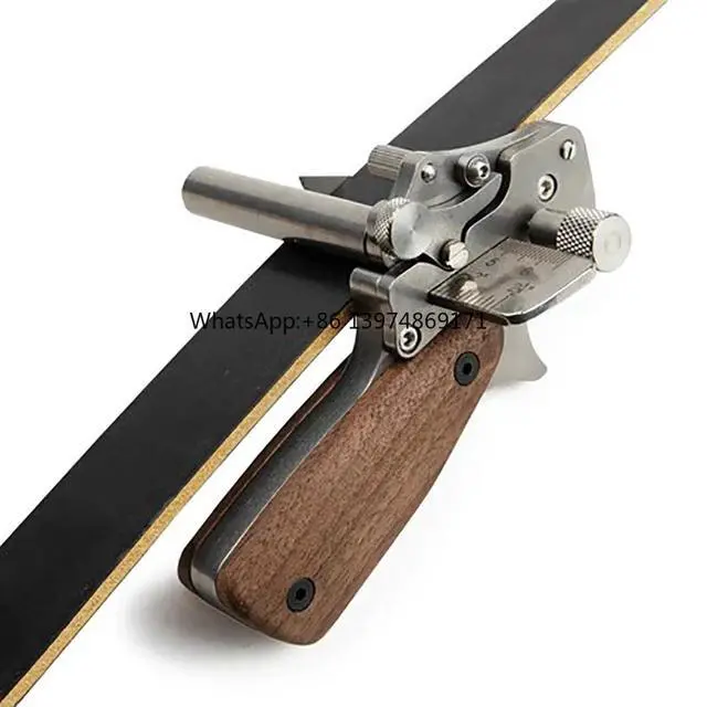 Alt view image 2 of 3 - Nattools Roller Type Leather Strip Cutter 1060MM Adjustable Belt Cutting Tool MetricInch Double Scale Leather Craft DIY Tool