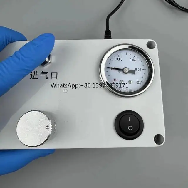 Alt view image 2 of 3 - 80kPa Mini Laboratory Vacuum Pump with Pressure Gauge Adjustable Negative Pressure for Lab Filtration Defoaming Experiment Use