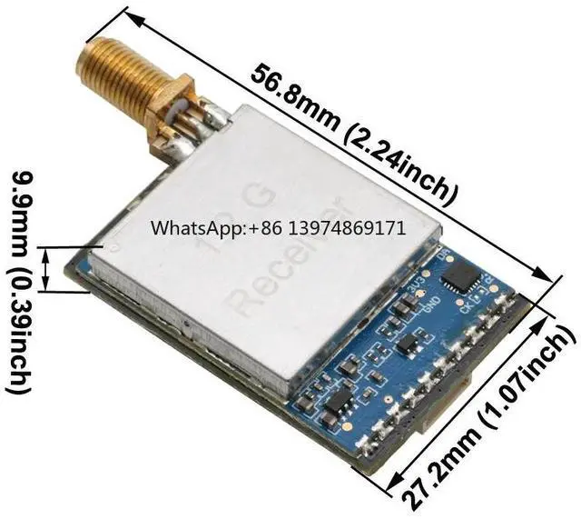 Main image of 1PCS RX1264-CPB 1.2G VRX Module 12V 120mA FPV Video Receiver 64-Channel Button-Selectable Support NTSC/PAL Video Format
