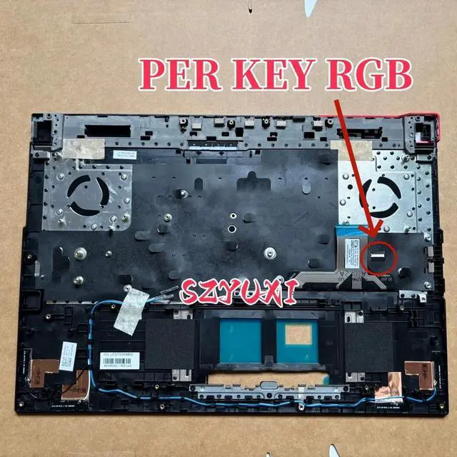 Alt view image 2 of 3 - 100%US English PER KEY RGB For G713 G713Q G713QM laptop keyboard Palmrest Assembly TOP cover C case 90NR05C1