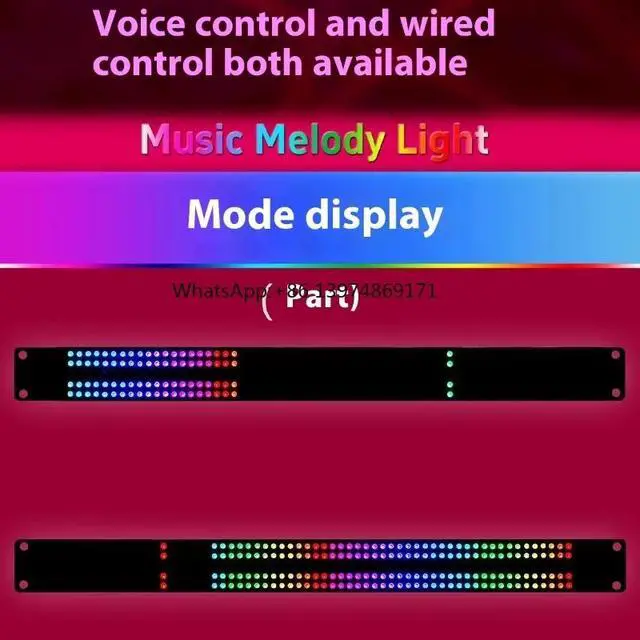 Alt view image 3 of 3 - 240 RGB Colorful 4-Row Cabinet style High Brightness LED Atmosphere Melody Rhythm Display Light