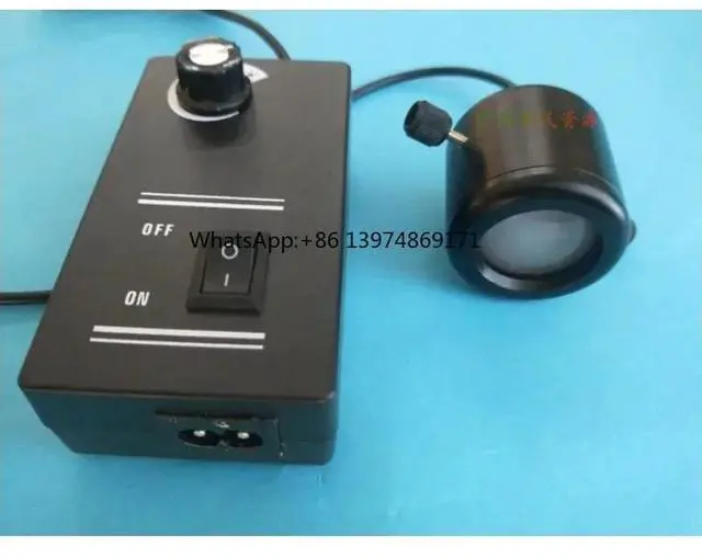Alt view image 2 of 3 - 12W LED Coaxial Light Source 44mm Interface Machine Vision Light CCD Camera Microscope Industrial Illumination Lamp