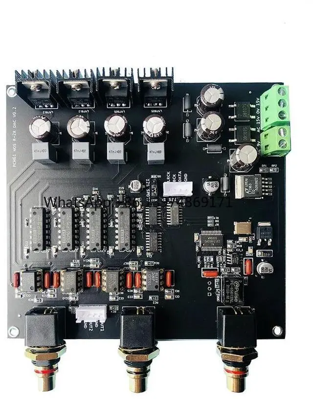 Alt view image 2 of 3 - Nvarcher R2R DAC PCM61 Four Parallel Differential Design Black Glue Style Decoding Board