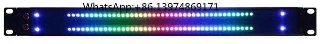 Main image of Professional Cabinet Music 1U Double Row Flashing RGB Music Rhythm Indicator Voice Control Volume Dynamic Melody Flash