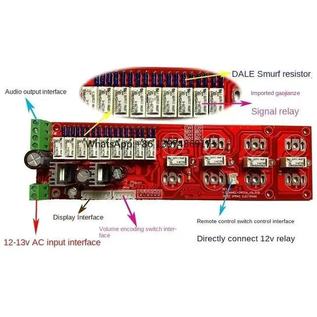 Alt view image 2 of 3 - Nvarcher HIFI Relay Volume Panel Remote With Input Switching Controller Display