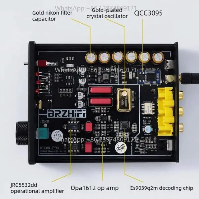 Alt view image 2 of 3 - ES9039+QCC3095 Bluetooth Digital Decoding USB-PC / Coaxial / Optical Input 24bit 192K LDAC