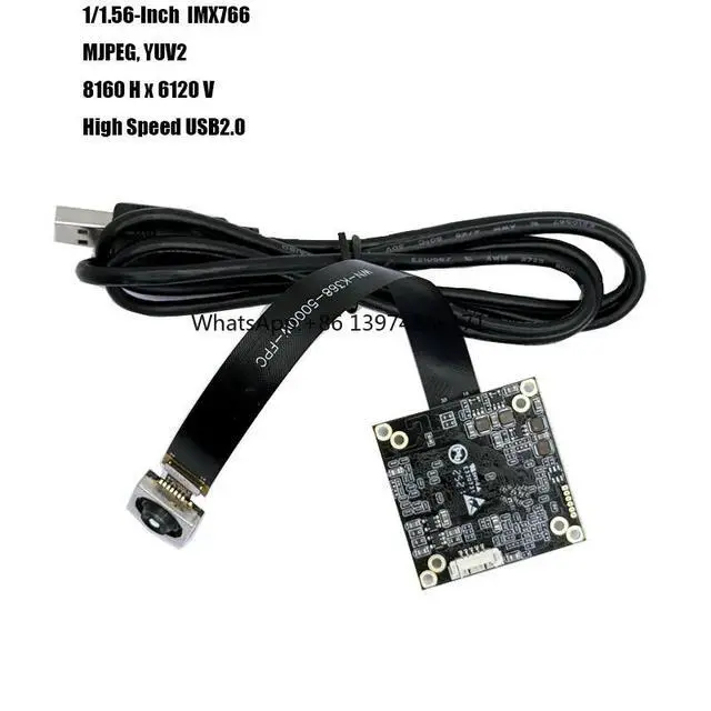 Alt view image 2 of 3 - 8160Hx6120V 50MP HD 1/1.56-Inch IMX766 USB Camera Module PDAF 84.4 Degree FPC+PCB MJPEG, YUY2 Protocol Plug and Play