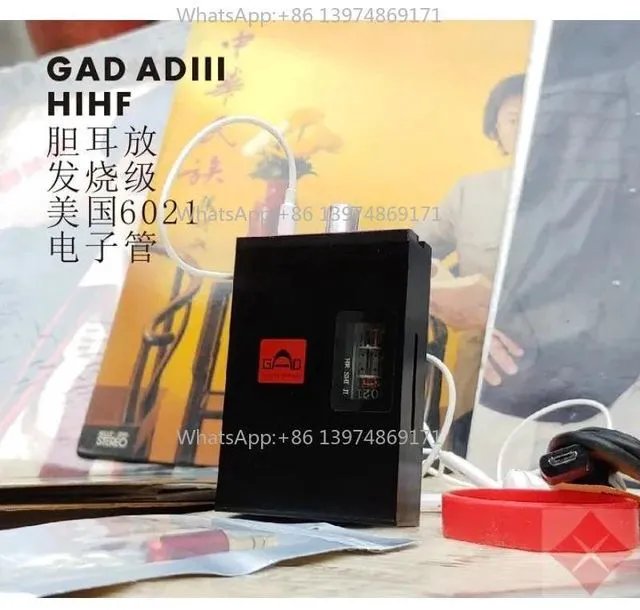 Alt view image 3 of 4 - HIFI AD3 rechargeable tube bile tube amp headphone amplifier