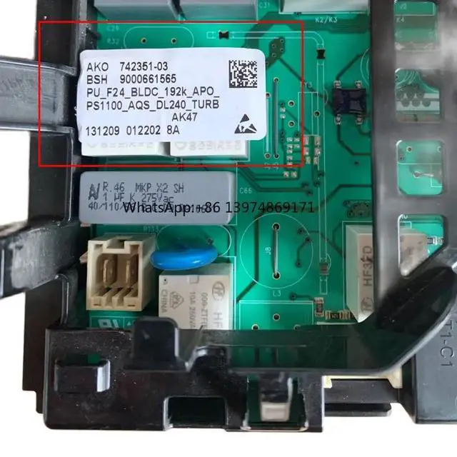 Alt view image 3 of 3 - For Drum Washing Machine XQG90-WAS287670W PCB Control Module Motherboard 9000661565