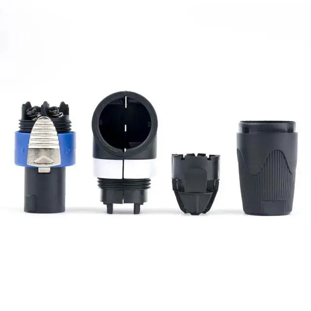 Alt view image 5 of 6 - 1PC Speaker Connector 4 Pin SpeakON Plug Male Terminal No Welding Nickel-Plate L Shape For Loudspeaker Professional Audio Cable