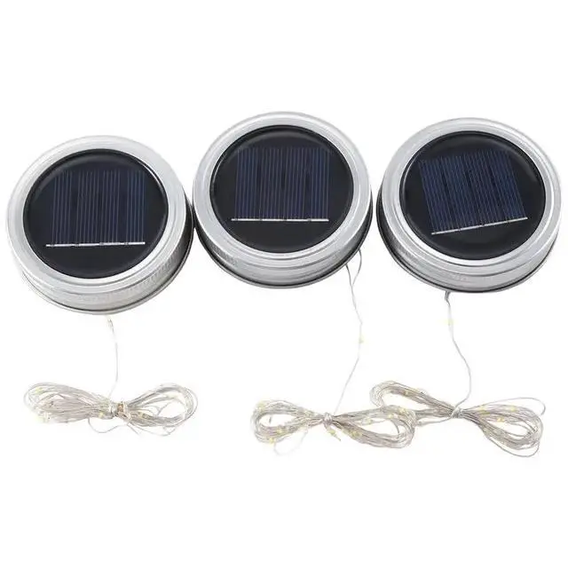 Alt view image 4 of 4 - 6PCS Solar Decorative Light Lid Outdoor Waterproof Solar Power Glass Decorative Light Accessories Warm White