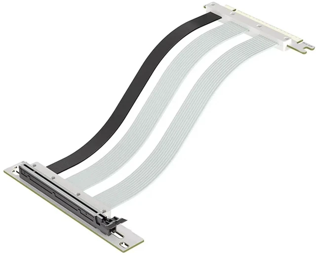Alt view image 3 of 3 - 20cm PCI-E 5.0 X16 Riser Cable Graphics Card Extension Cable 90° Mounting GPU Extension Cord