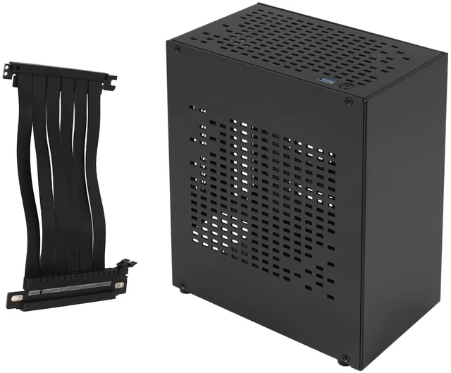 Alt view image 2 of 3 - A07 Mini ITX Computer Case Chassis HTPC Host Case USB3.0 ITX Enclosure with Graphics Card Extension Cable(A)