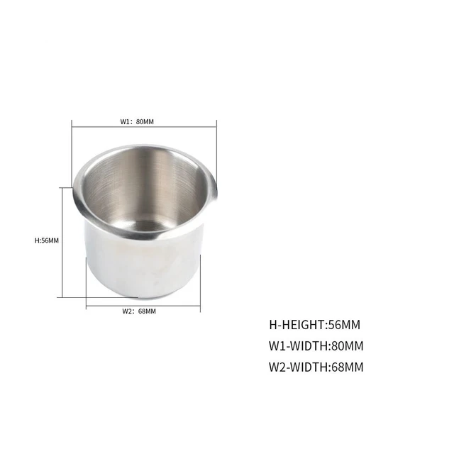 Alt view image 4 of 6 - 2PCS Marine Boat Yacht RV Recessed Cup Drink Can Holder Stainless Steel Drop-In Cup Holder