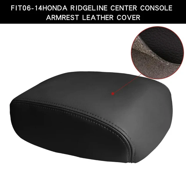 Alt view image 4 of 6 - For 2006-2014 Honda Ridgeline PU Leather Center Console Lid Armrest Cover Sticker Trim