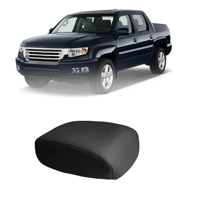 Alt view image 6 of 6 - For 2006-2014 Honda Ridgeline PU Leather Center Console Lid Armrest Cover Sticker Trim