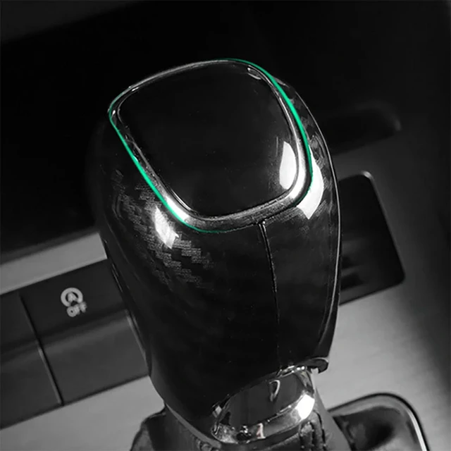 Alt view image 6 of 6 - Carbon Fiber Interior Gear Shift Knob Cover Trim Handle Sleeve Buttons Cover Sticker for Skoda Octavia A7 Superb Fabia