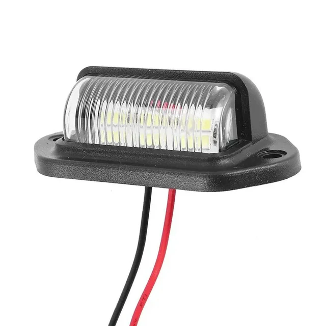 Alt view image 4 of 6 - 4Pcs 12V 6 SMD LED Exterior License Plate Tag Light Waterproof License Plate Lamp Taillight For Car Truck RV Trailer Boat