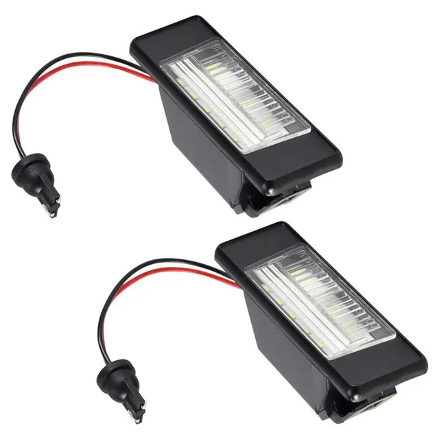 Alt view image 5 of 6 - 2Pcs Car 18Leds License Plate Lights Plastic For Nissan Qashqai X-Trail Juke Primera Bright Led Number Licence Plate Light