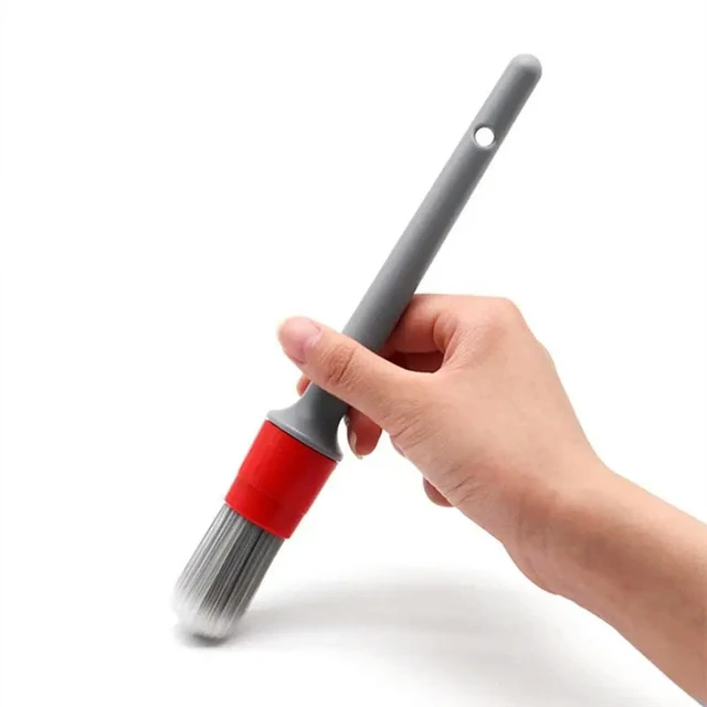 Alt view image 5 of 6 - Super Soft Synthetic Detailing Brushes Set Handle For Wheels,Tires, Engine Bay, Leather Seats, Door Panels