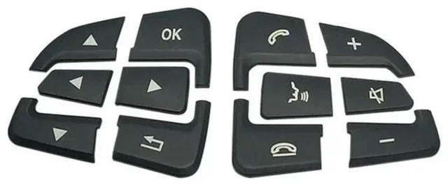 Main image of Car Steering Wheel Button Covers Trim Stickers For Mercedes Benz GLC X253 C Class W205 CLA GLA A Class X156 C117 W176 (A)
