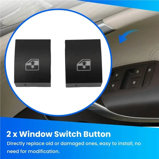 Alt view image 3 of 6 - 2Pcs Electric Window Switch Button Cover 13228881 For VAUXHALL OPEL ASTRA MK5 H 04-10 ZAFIRA B 05-11/TIGRA B 04-09