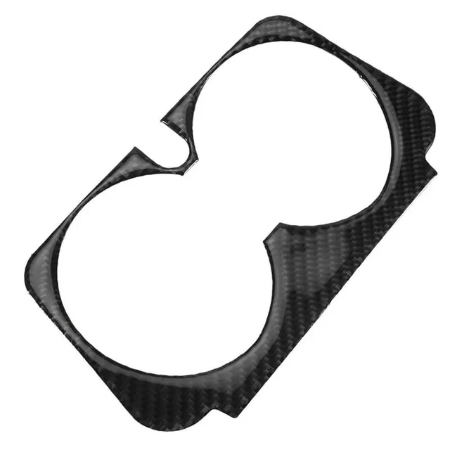 Alt view image 3 of 3 - For Mercedes Benz W205 C Class C180 C200 C300 GLC Accessories Carbon Fiber Car Interior Cup Holder Frame Trim Stickers