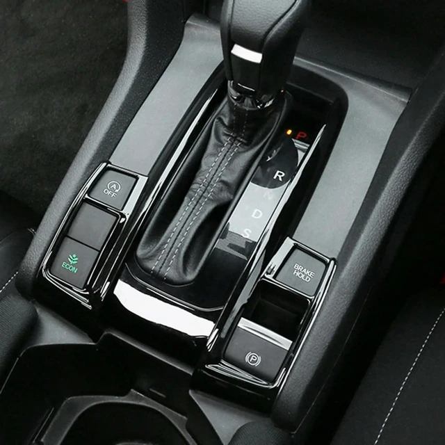 Alt view image 2 of 3 - Car Central Control Panel Gear Shift Cover Trim Strips For Honda Civic 10Th 2016-2021 Accessories RHD