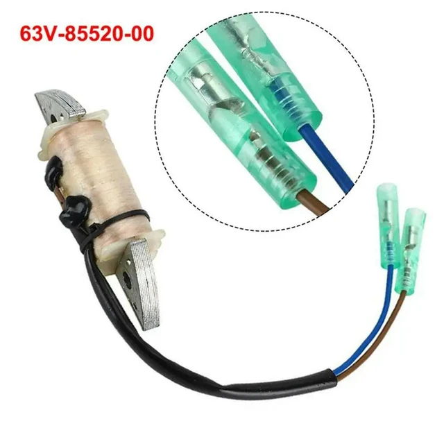 Alt view image 3 of 3 - Boat Engine Charging Coil Replacement Part 63V-85520-00 63V-85520-01 For 2 Stroke 9.915
