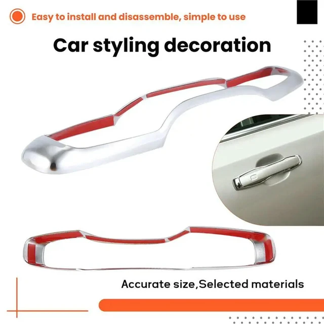 Alt view image 2 of 3 - 4Pcs Car Door Handle Trim Decoration Is Suitable For Volvo XC60 XC90 S90 V90 2018 2019 2020 Chrome Accessories