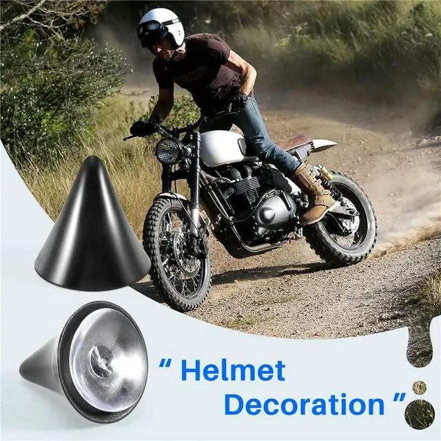 Alt view image 3 of 3 - Motorcycle Helmet Corner Horn Decoration Accessories Resilient Suction Cup Soft Horn Decoration Headwear