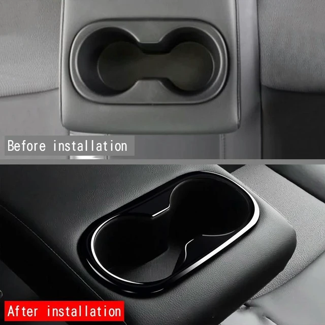 Main image of Car Rear Seat Water Cup Holder Decoration Frame Cover Trim Fit For Toyota Corolla Cross 2021 2022 RHD