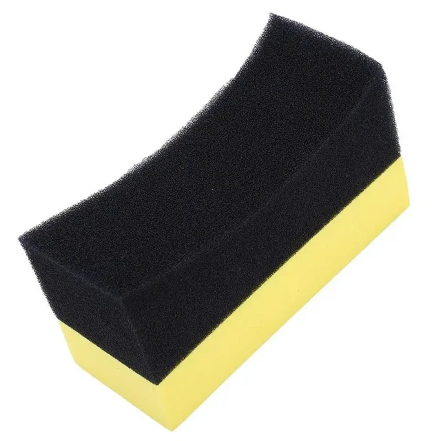 Alt view image 2 of 3 - 25X Professional Automotive Car Wheel Washer Tyre Tire Dressing Applicator Curved Foam Sponge Pad Black+Yellow