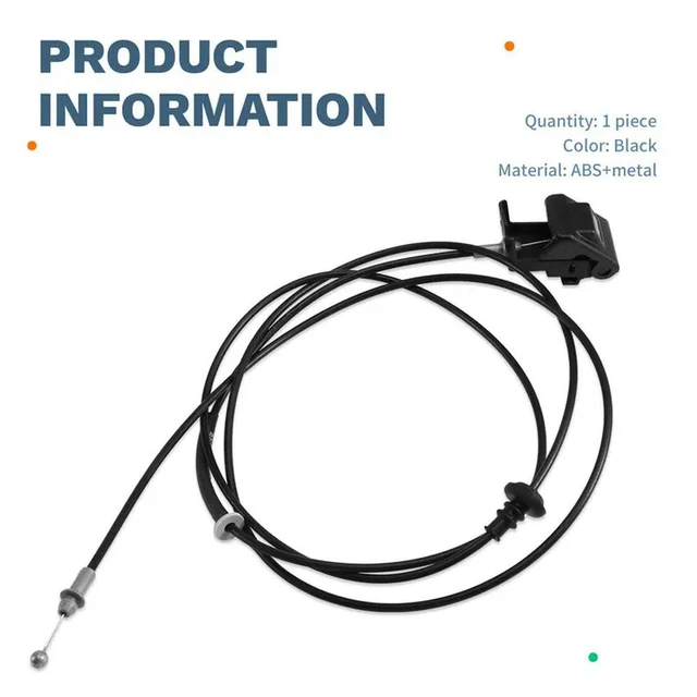 Alt view image 3 of 3 - BHN9-56-720 Car Accessories Bonnet Wire Release Cable With Handle For Mazda 3 2014-2018 BM BN