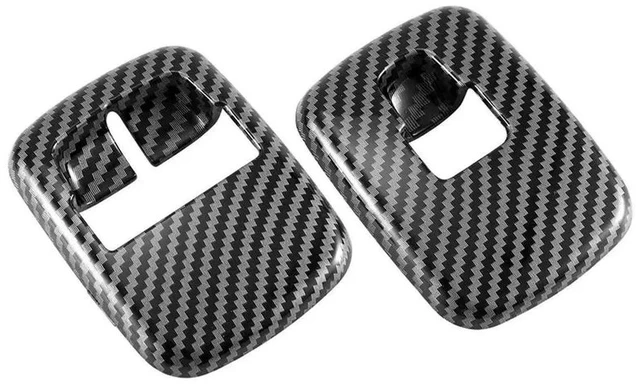 Main image of 2 PCS Car Carbon Fiber Window Lift Switch Button Cover Trim Sticker For Benz 453 Fortwo Forfour 2015+ Accessories