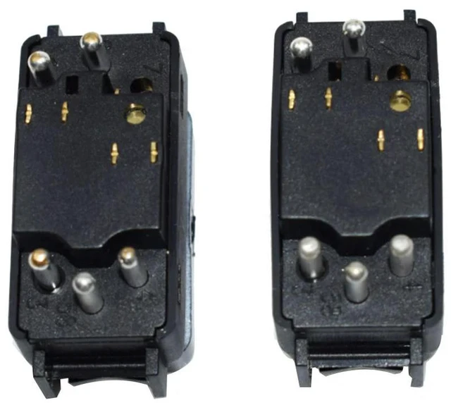 Alt view image 2 of 3 - Front Rear Left Right 1 Button Power Window Control Switch For Mercedes W124 W126 W201 1248204510 1248204610