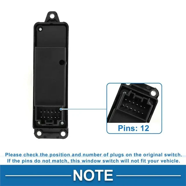 Alt view image 3 of 3 - Front Right Passenger Side Power Window Switch For Mazda 6 2008 No.GS1D66370 LHD