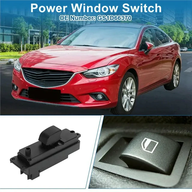 Alt view image 2 of 3 - Front Right Passenger Side Power Window Switch For Mazda 6 2008 No.GS1D66370 LHD