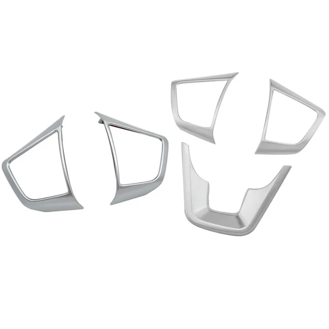 Alt view image 3 of 3 - For Creta Ix25 2015 2016 2017 2018 Abs Chrome Steering Wheel Decoration Buttons Cover Trim Interior Moulding Accesso