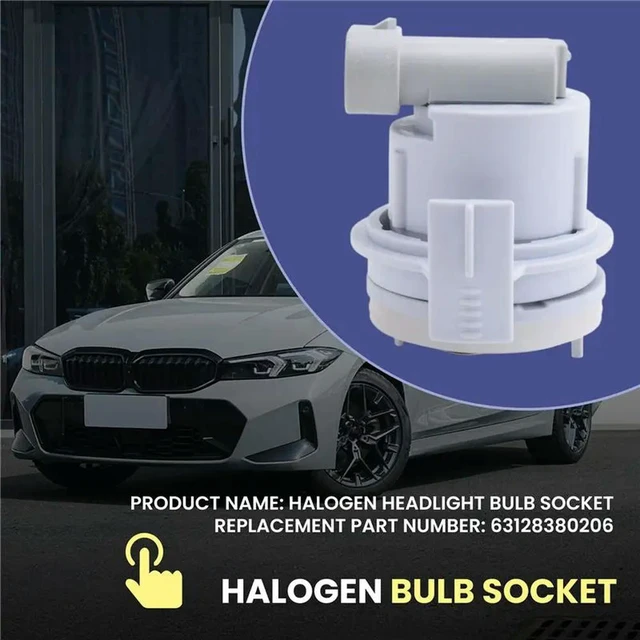 Alt view image 3 of 3 - For 3-Series E46 323I 328I 330Ci Low Halogen Headlight Bulb Socket 63128380206
