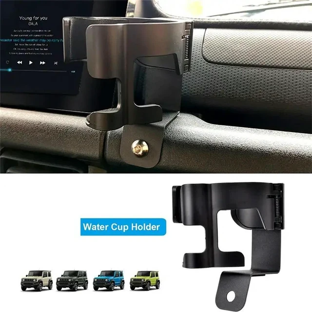 Alt view image 2 of 3 - Car Water Cup Holder Phone Holder Stand GPS Mount Bracket Accessories Parts For Jimny JB74 JB64 JB43 2018-2022