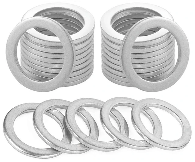 Alt view image 2 of 3 - 100PCS 90471-PX4-000 Transmission Oil Drain Plug Washers For Honda For Acura