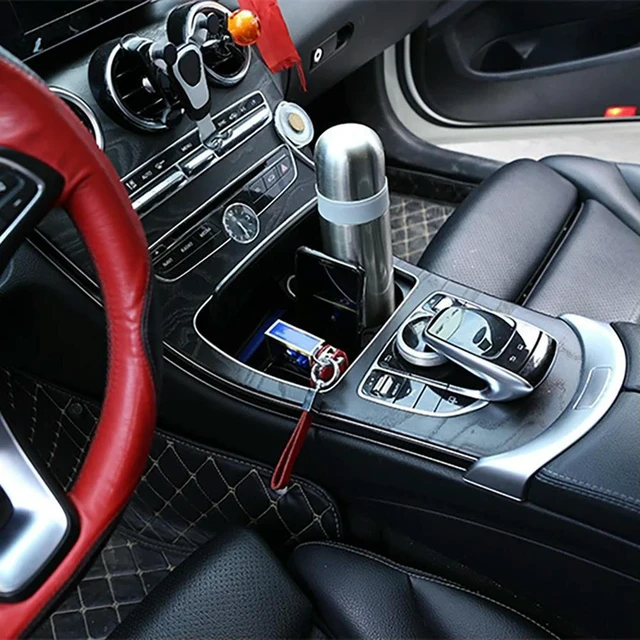 Main image of Car Central Control Water Cup Holder Box Phone Holder For Mercedes Benz C E GLC Class W205 X253 W213