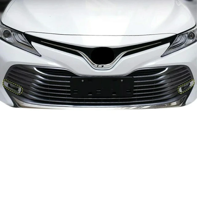 Alt view image 2 of 3 - For Toyota Camry 2018-2020 ABS Chrome Exterior Front Fog Light Lamp Strip Trim