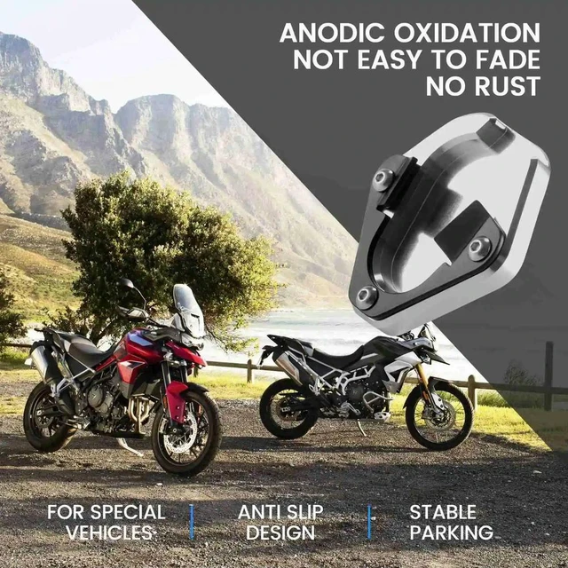 Alt view image 3 of 3 - Kickstand Sidestand Stand Extension Enlarger Pad For TRIUMPH Tiger 900 GT LOW Tiger 900 GT Tiger 900GT PRO